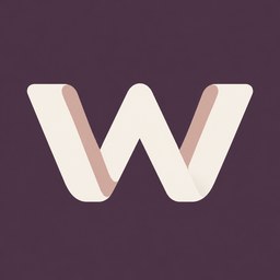 Well Worn app icon: a cream letter W on a plum background